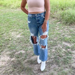 90's High Rise Boyfriend Kancan Jeans